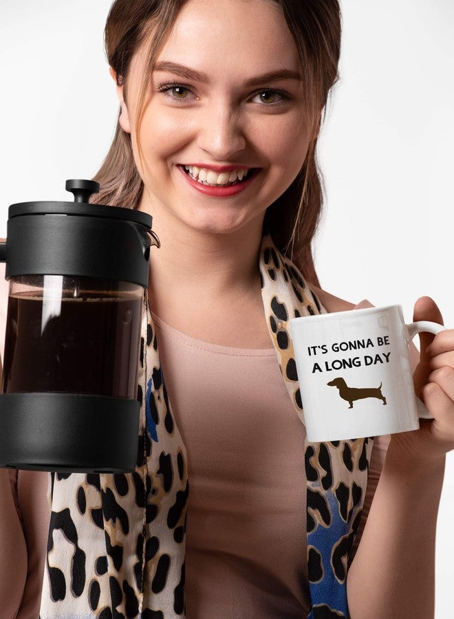 Casitika Funny Dachshund/Weiner Gifts. 11 oz Daschund Dog Lover Coffee Mug. It's Gonna be a Long Day. - Image 5